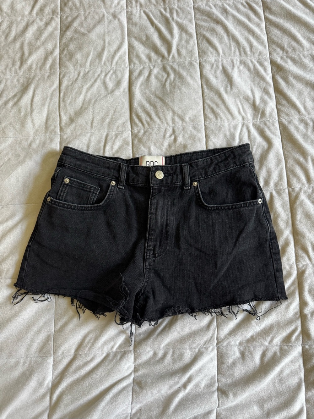 Urban outfitters Black High-Rise Denim Cutoff Shorts
